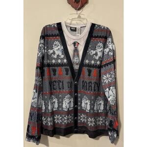 Briefly Stated Mens Large “Yeti To Party” Graphic Yeti Long-Sleeve Shirt! A6406